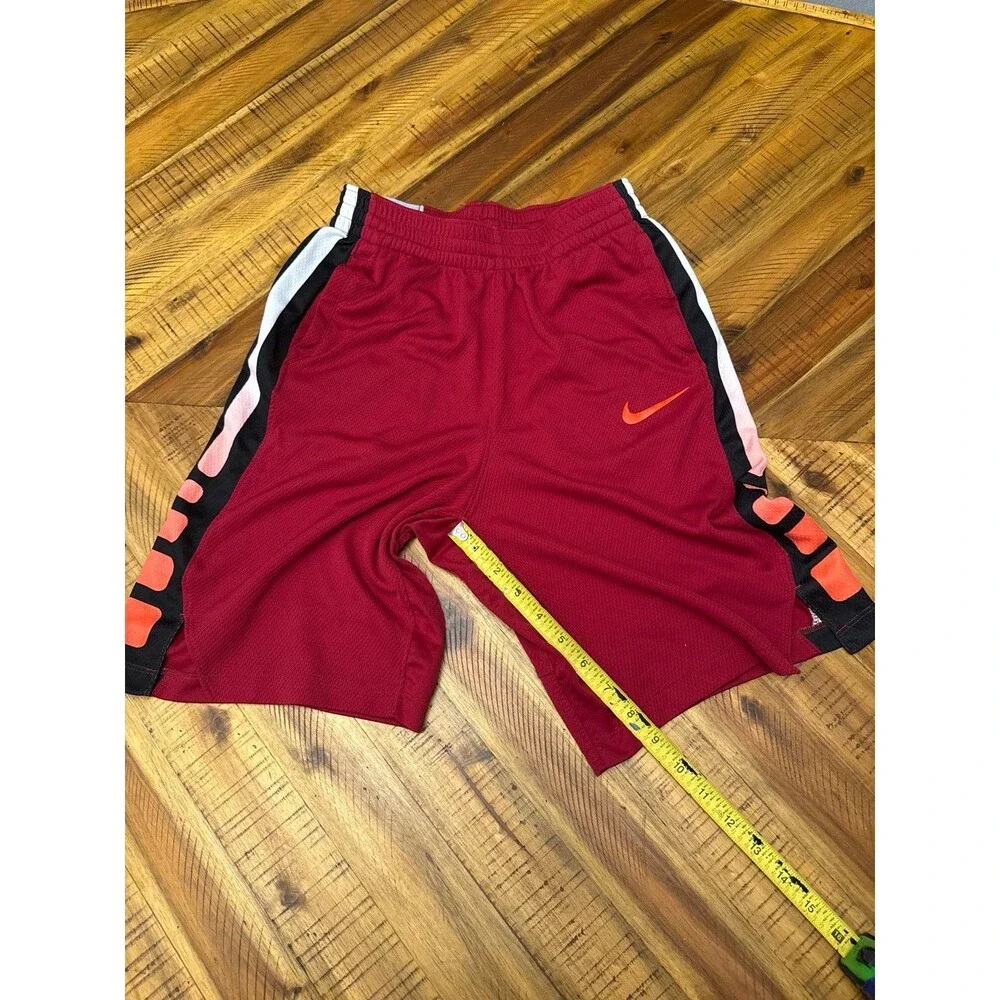 Nike Dri-FIT Elite Basketball Shorts Boys Youth XL Maroon Red Stripe